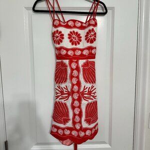 FARM Rio Ainika Shell Print Linen Minidress